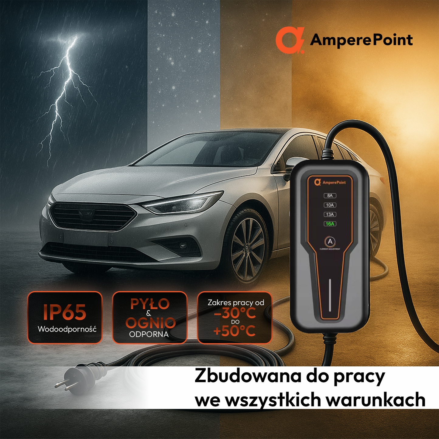 Portable Charger B35 - 16A, 3.7kW, Type 1