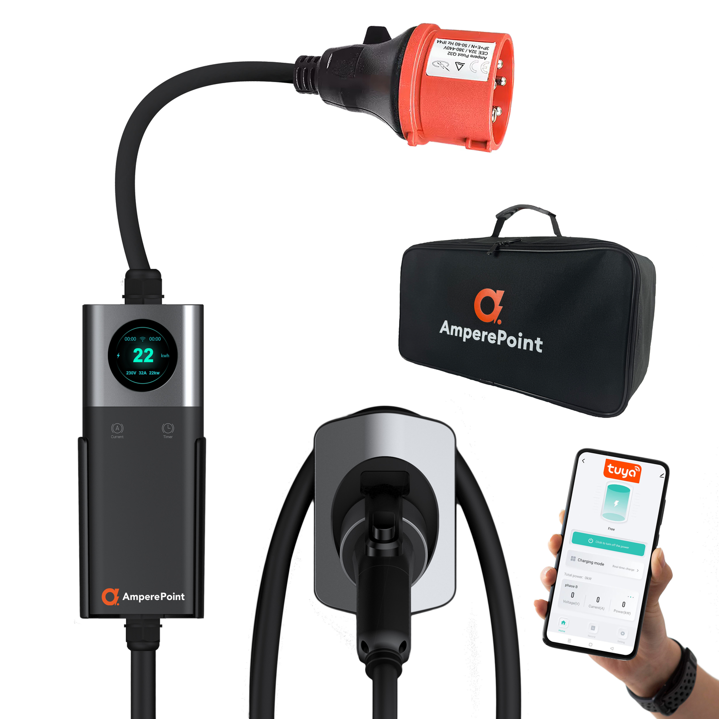 Portable Charger Q22 -  32A, 22kW, Type 2
